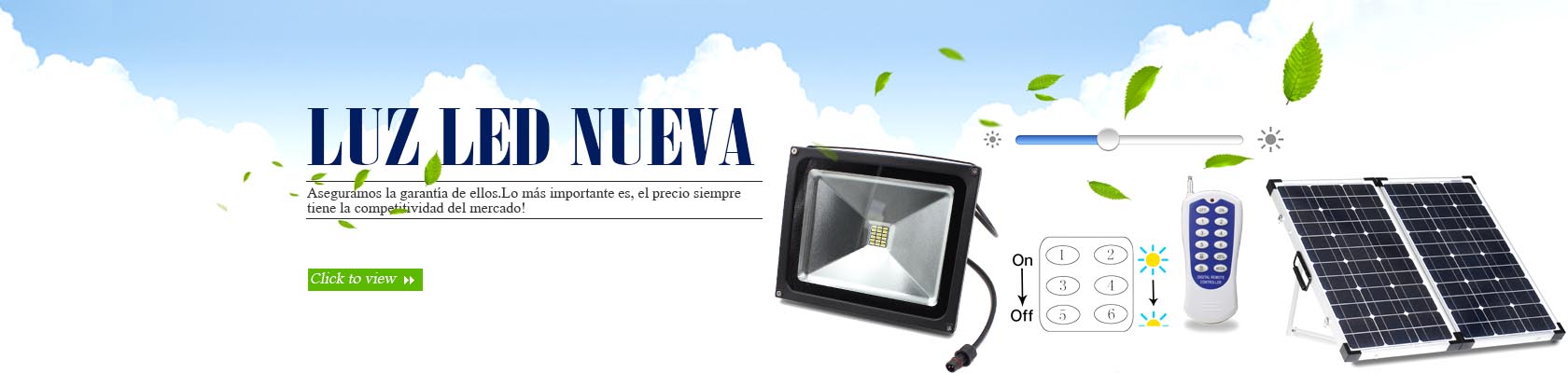 proyector LED solares remoto de RF